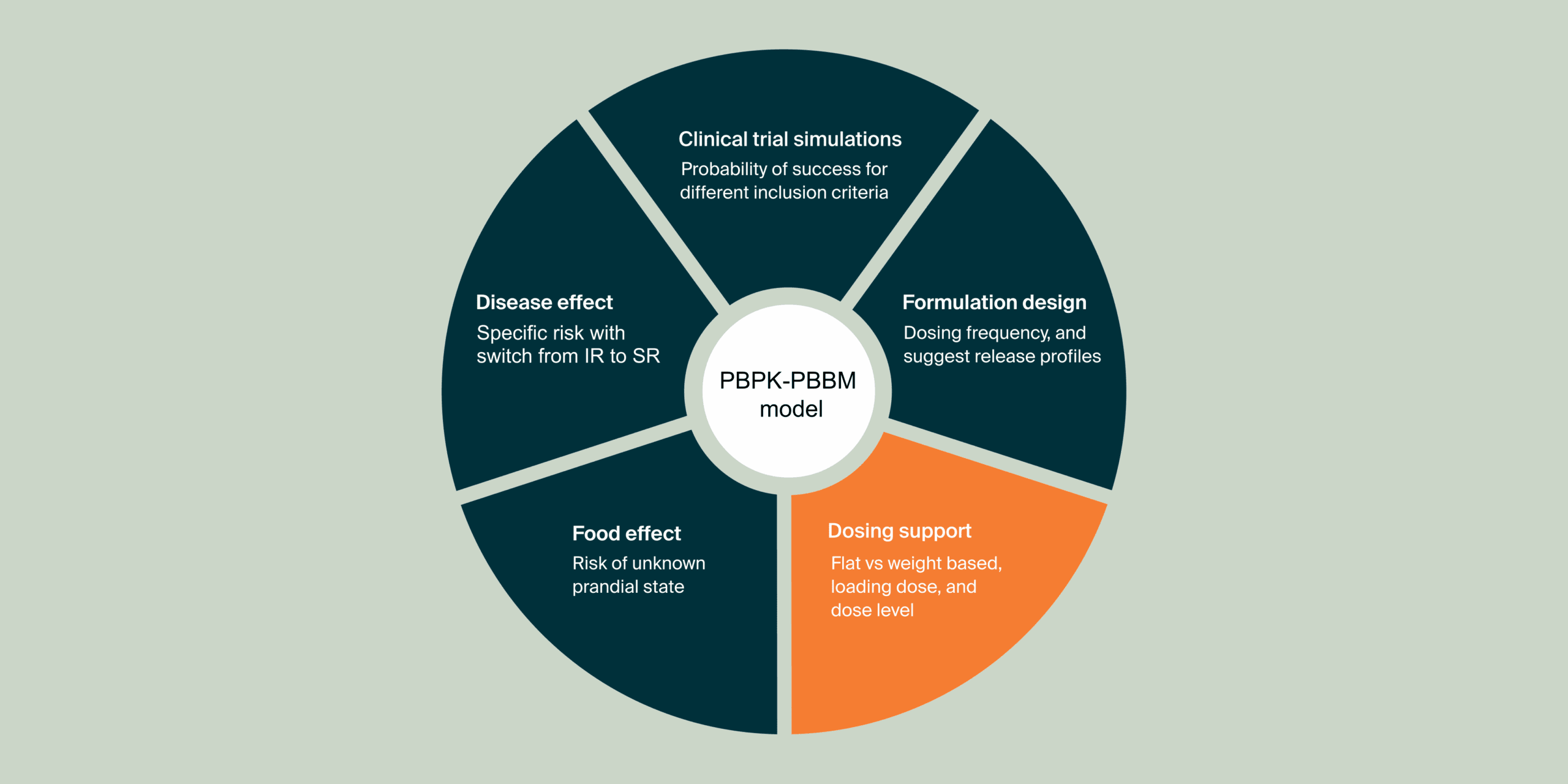 A circular diagram centered around