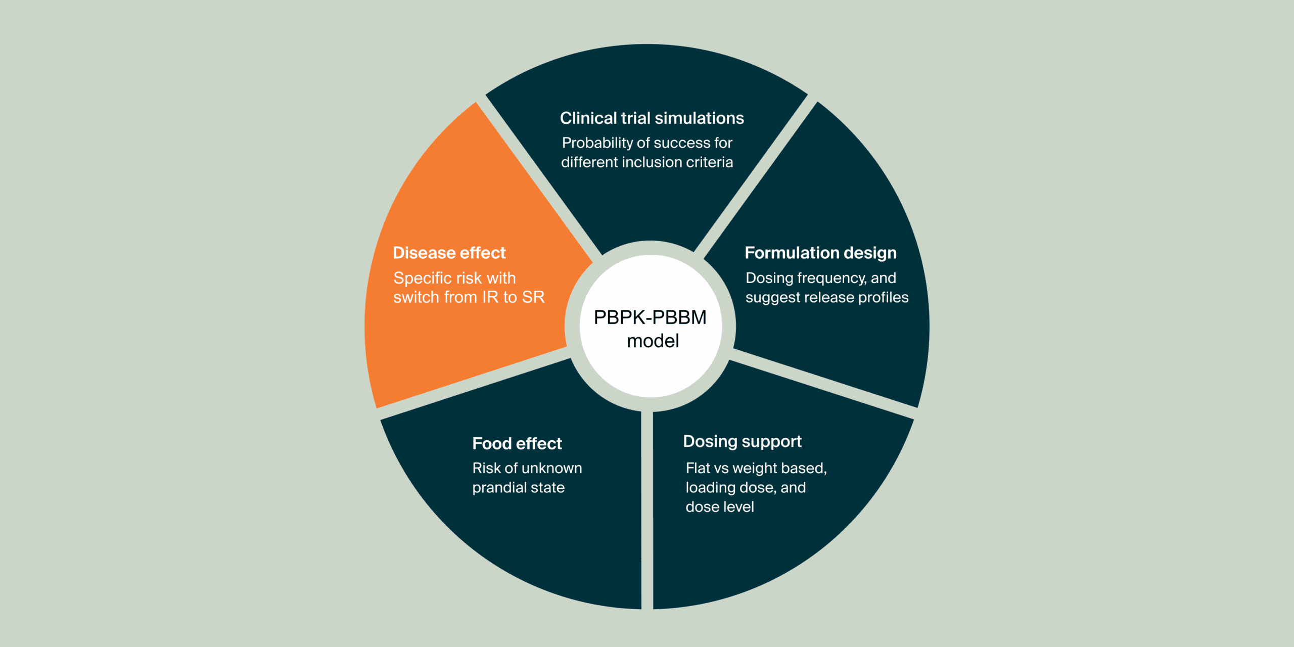 A circular diagram centered around