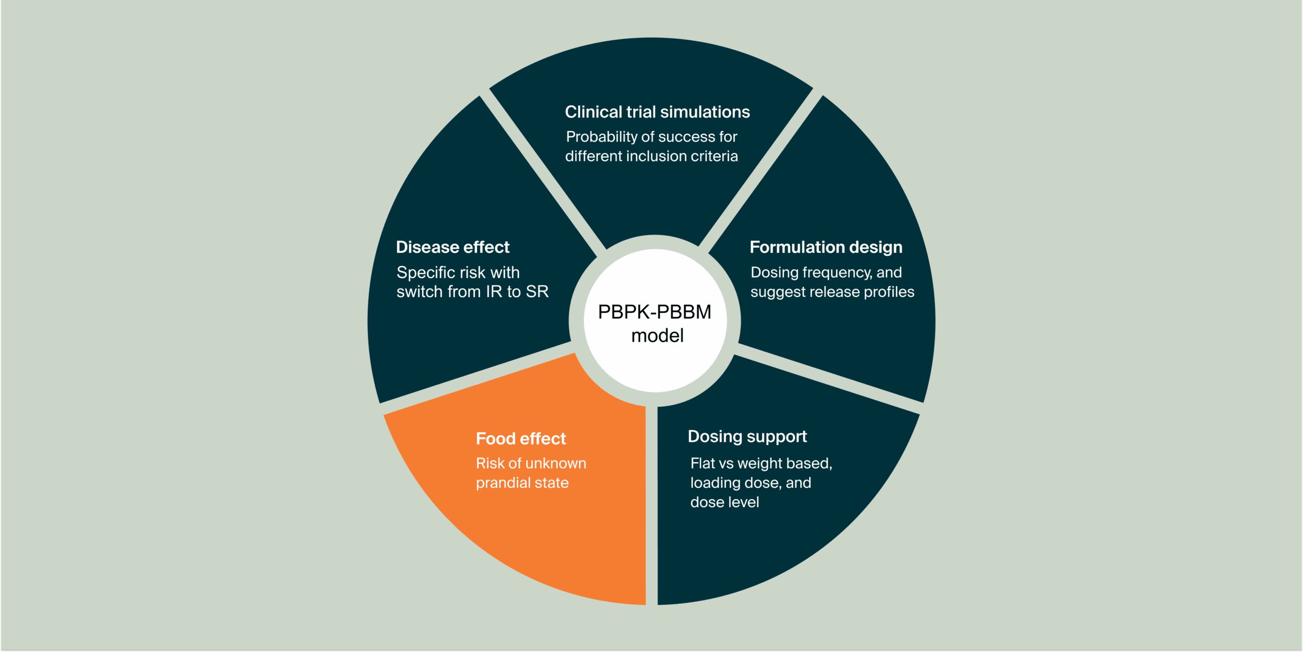 A circular diagram centered around